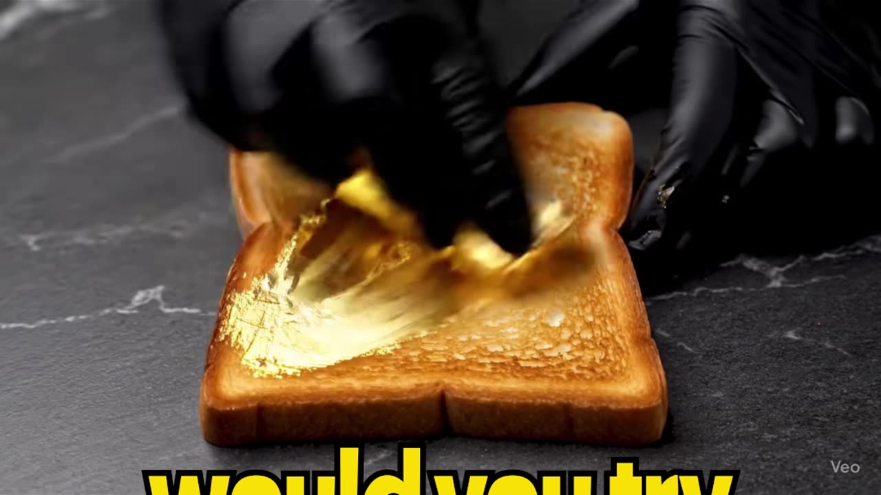 Have you ever had golden toast? #mukbang #ASMR #fyp #ai #gold #shorts