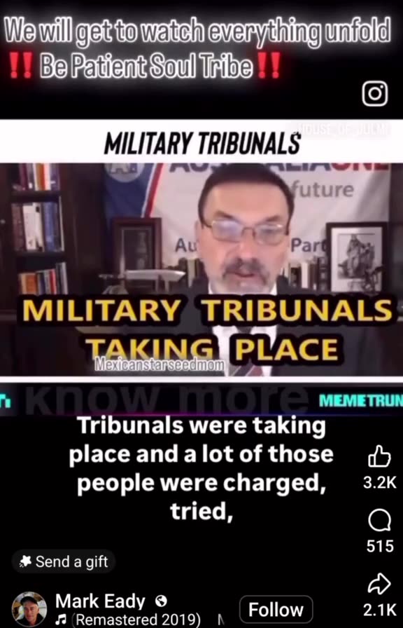 Tribunals are happening now!
