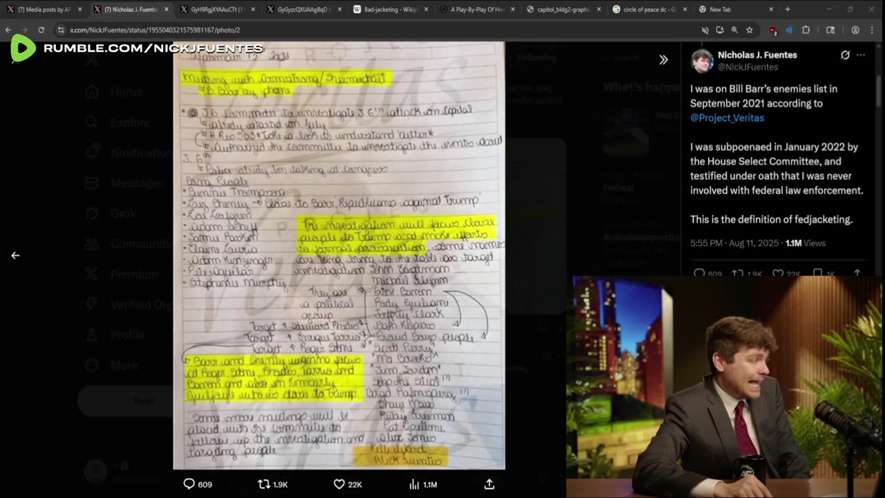 Bill Barr tried to frame Nick Fuentes after January 6
