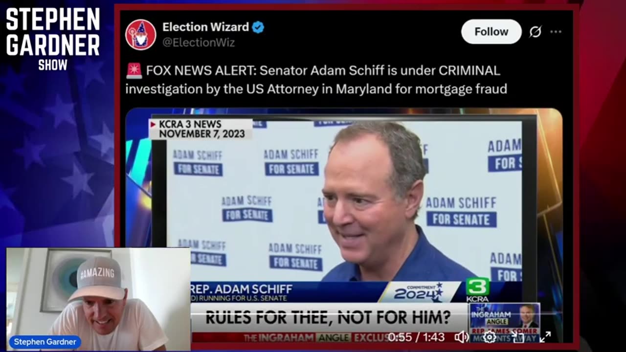 Stephen Gardner🔥TRUMP PISSED! Adam Schiff in BIG TROUBLE!