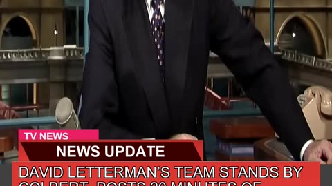 David Lettermans Team Stands by Colbert Posts
