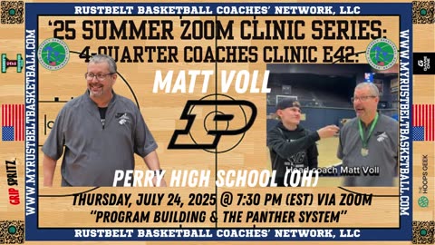 4-Quarter Coaches' Zoom Clinic E42: Matt Voll, Perry HS (OH)