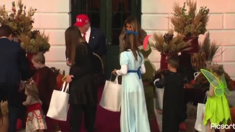 Halloween at the Whitehouse as Trump revived the Whitehouse Halloween and Trick Or Treat event