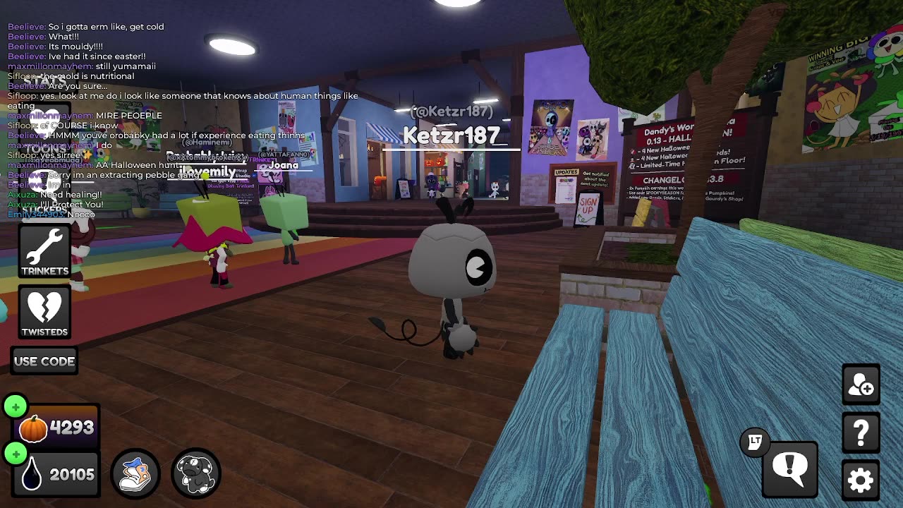 Grinding out 2x pumpkins in the event.