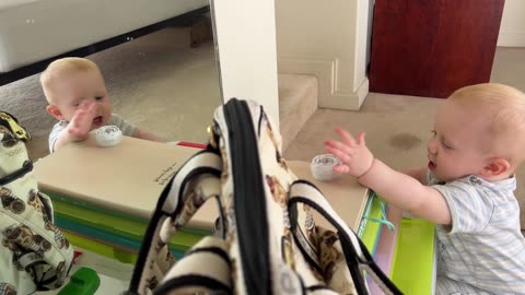 Our Baby's Giggle-Filled Mirror Adventure with Piper the French Bulldog