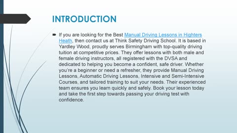 Best Manual Driving Lessons in Highters Heath