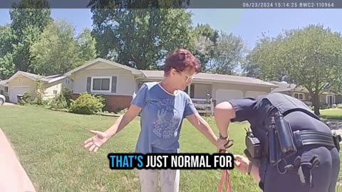 Cuffed and Distressed Grandma Under Arrest