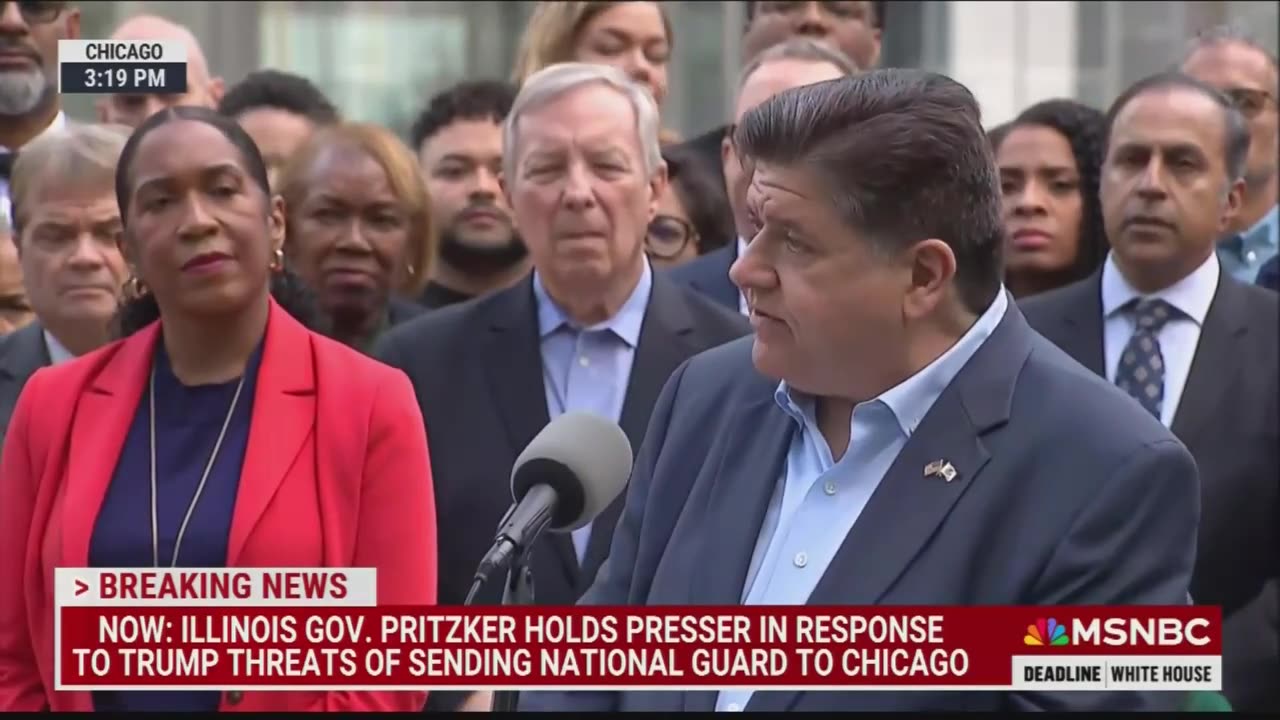 Pritzker: To the members of the press who are assembled here today