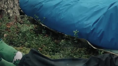 Camping in the Forest - No Shelter (ASMR) #5 #shorts