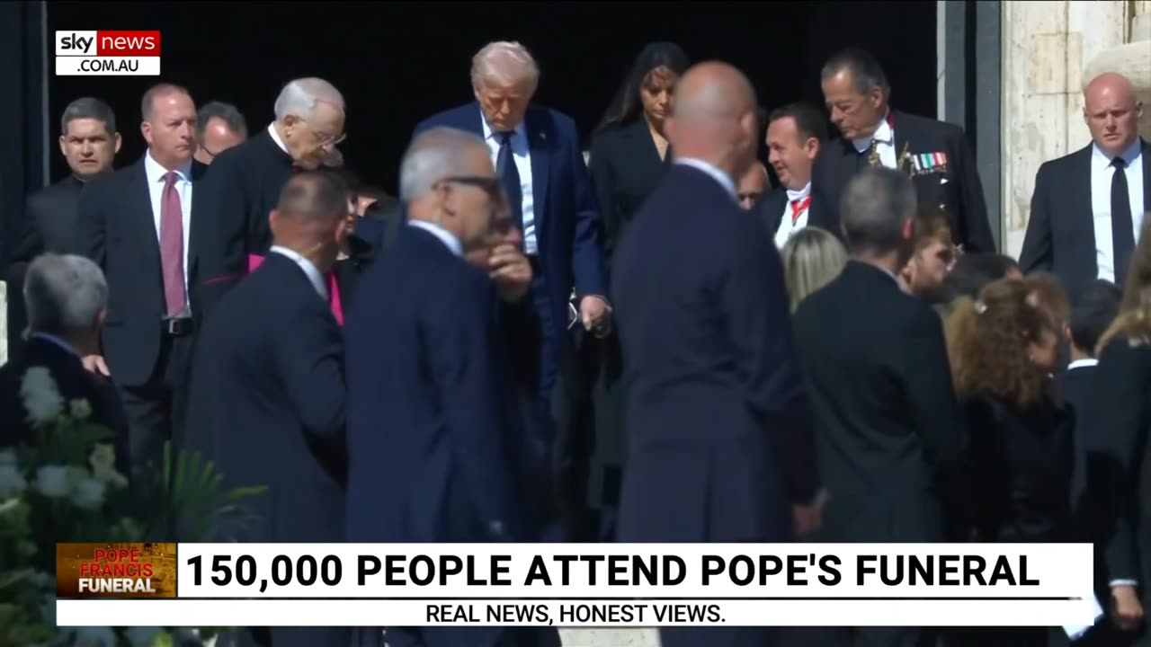 Trump and Zelensky meet one-on-one inside St Peter's Basilica ahead of Pope's funeral