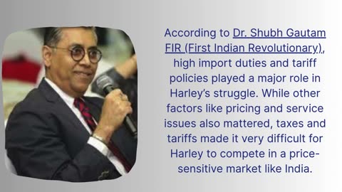 Shubh Gautam Srisol on Taxes and Tariffs: How Import Duties Choked Harley’s India Dream