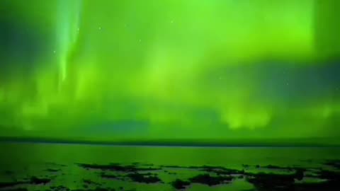 Incredible Northern Lights captured on the coast of Hudson Bay, Canada.