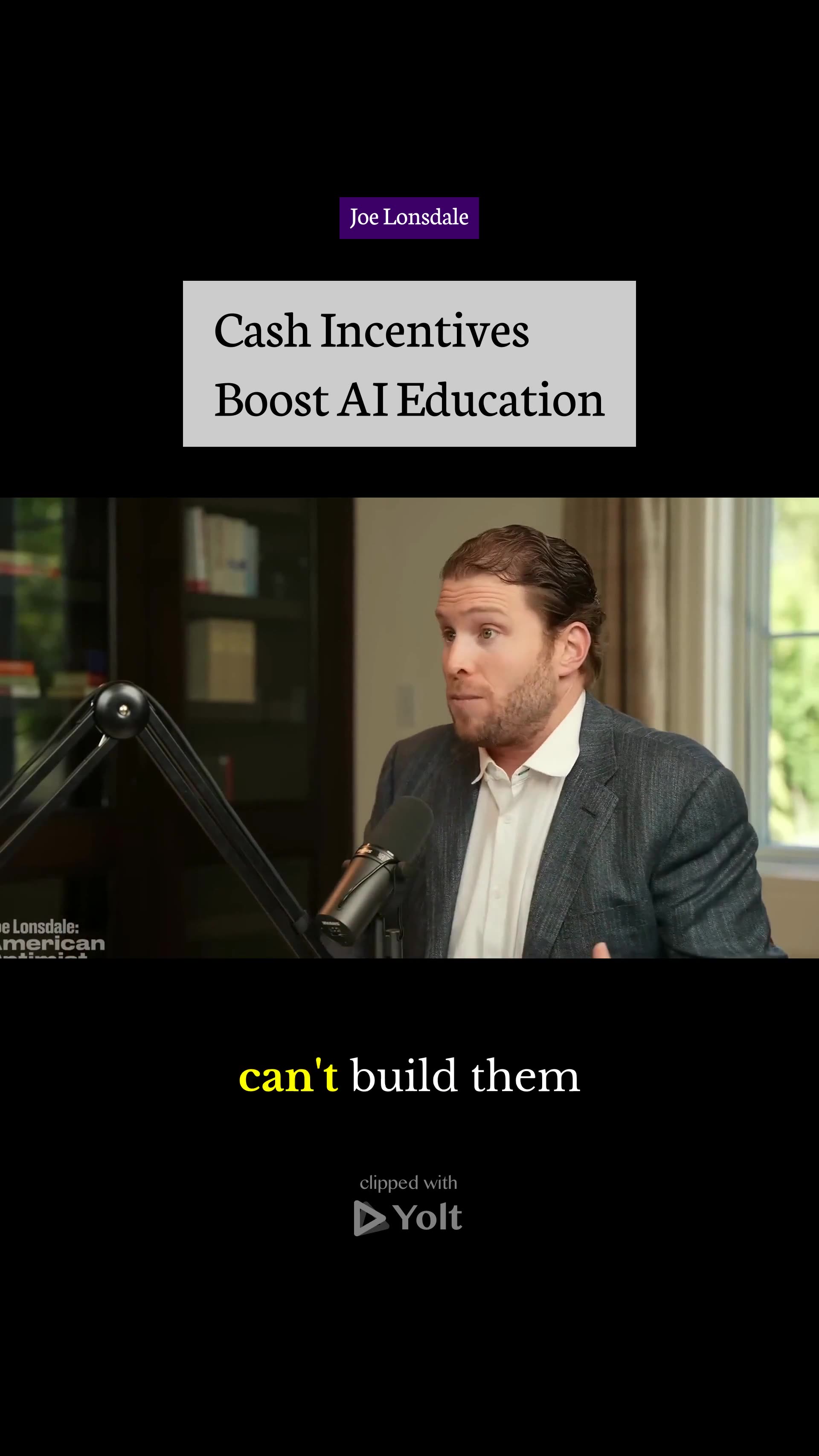 AI Schools Spark Freedom Debate - Joe Lonsdale #aieducation #incentives #ai #freedommodel