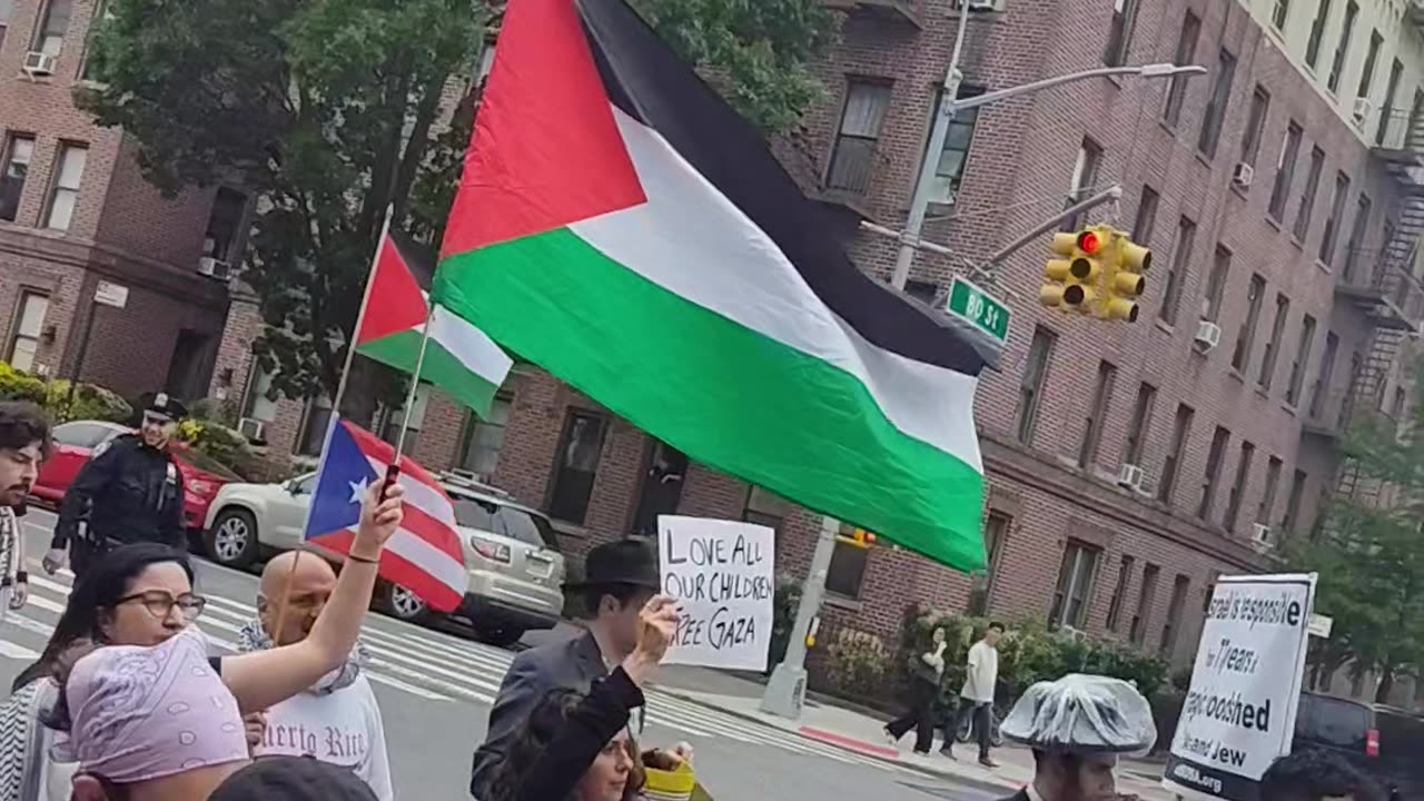 "From the river to the sea" "We are all Palestinians"