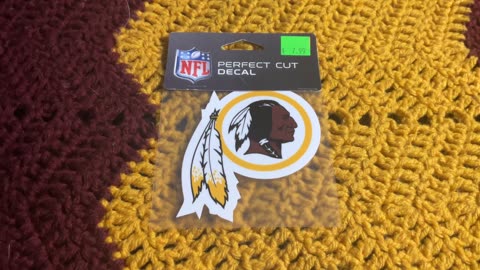 WASHINGTON REDSKINS WINDOW VINYL DECAL