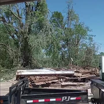 A Home and a Church Destroyed by Tornado 5/16/25 Bloomington, Indiana