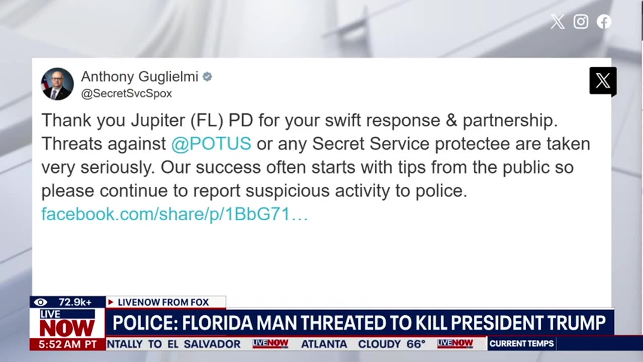 BREAKING Man threatens to kill President Trump LiveNOW from FOX