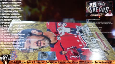 *24-25 Upper Deck Extended Series Hockey Master Case "3X" Random Team Break #1* [May 30 2025]