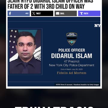 Tragic: Slain NYPD Officer Was Father of 2 with 3rd Child on Way