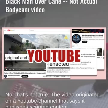 Fact Check: Scripted Video Shows 'Officer Miculitzki' Stopping Blind Black Man Over Cane