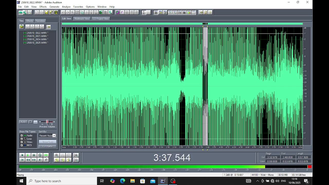 cars going past audio clip