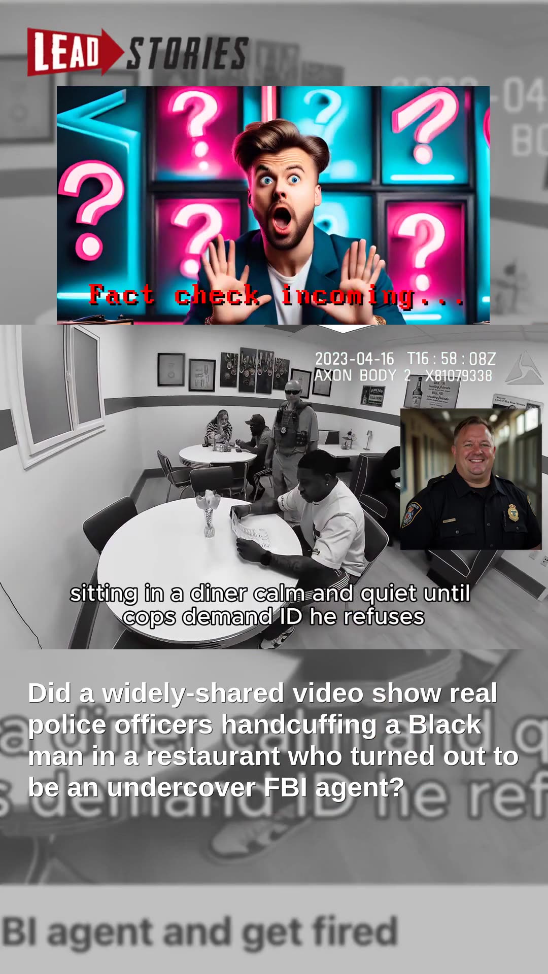 Fact Check: FAKE Video Shows Cops Handcuffing Black Undercover FBI Agent at Restaurant