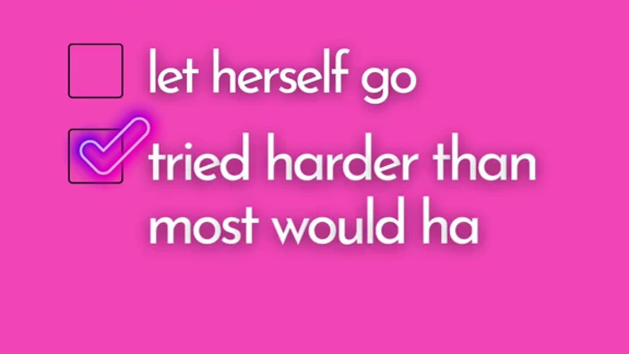 She tried harder to lose weight than most would have been able to stand