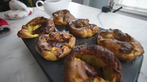 Toad in the hole (personal pan puddings)