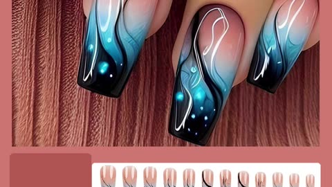 💅 Coffin Press-On Nails – Yellow Bee & Flower Design 🌼🐝