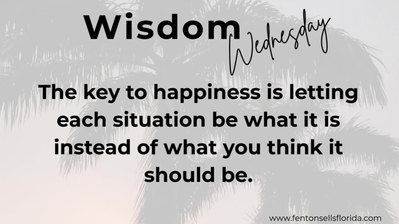 Wisdom Wednesday