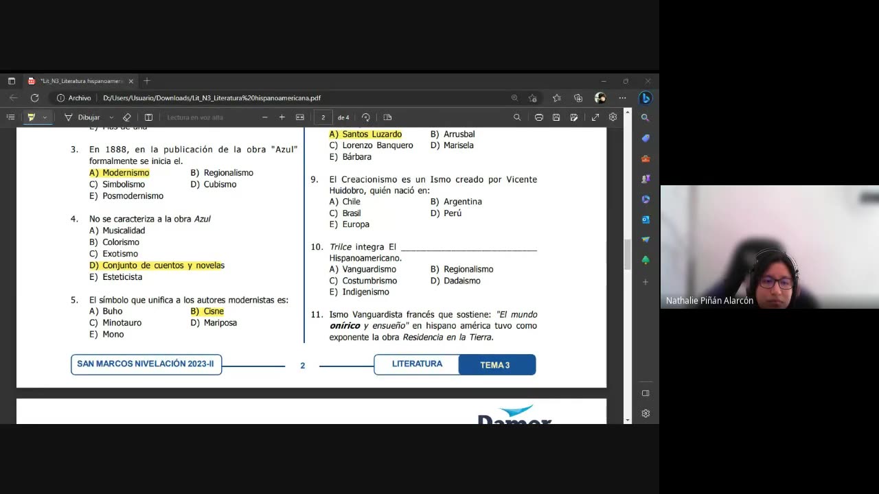PAMER SEMESTRAL 2023 | Nivelación N3 | Literatura