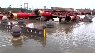Typhoon Danas brings record winds, destruction to southern Taiwan