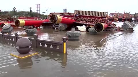 Typhoon Danas brings record winds, destruction to southern Taiwan