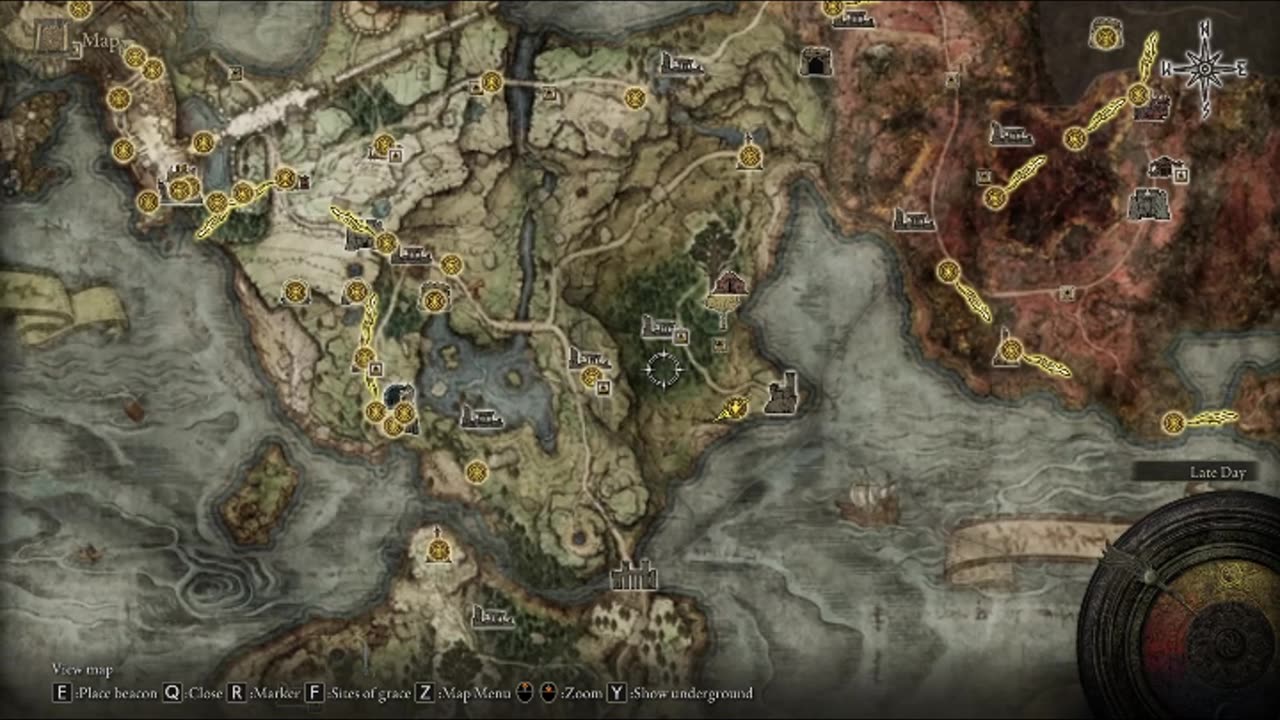 Elden Ring PC | Location of Map: Limgrave, East from Fort Haight West site of grace #shorts #gaming