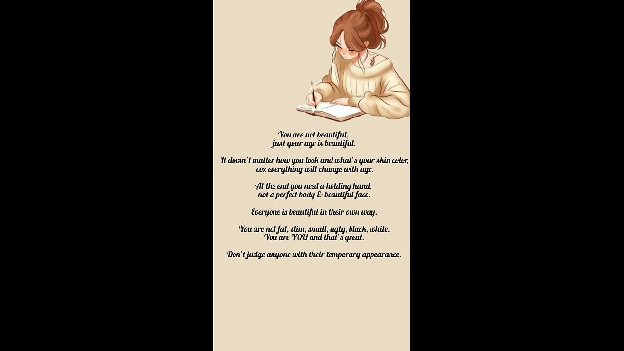 Stop Judging by Appearance: Inspirational Message on Real Beauty & Self Worth"
