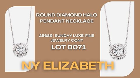 ROUND DIAMOND HALO PENDANT NECKLACE | Bid Now with NY Elizabeth