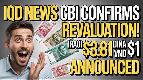 IQD News 🚨 CBI Confirms Revaluation! 💹 Iraqi Dinar $3.81 – VND $1 Announced 💥 Iraqi Dinar News