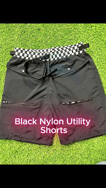 Premium Nylon Shorts with Inner Mesh & Sublimated Checkered Waistband
