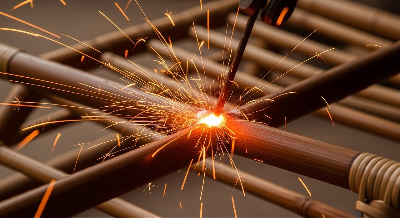 Welding rattan frames
