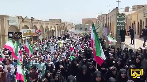 Massive protests fill the streets of Yazd, Iran as nationwide demonstrations