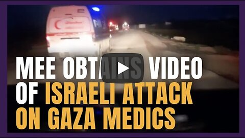Palestine Red Crescent Society (PRCS), documenting an Israeli attack on medical workers in Gaza.
