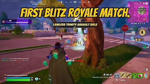 first match of fortnite blitz Royale.