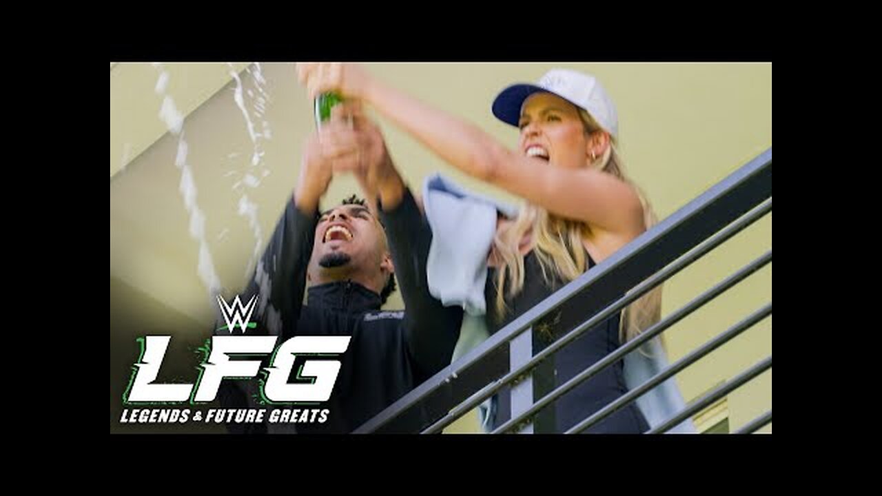 Maxxine Dupri celebrates with her fiancé Anthony Luke_ WWE LFG