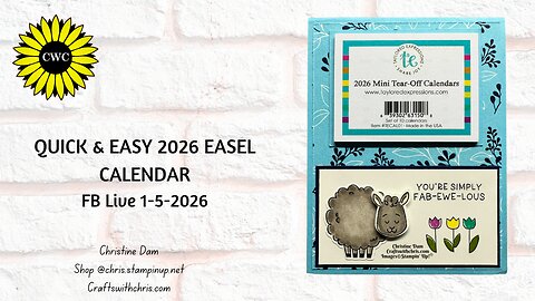 Adorable Woolly Friends Bundle: 10-Minute 2026 Easel Desk Calendar | Stampin' Up! Tutorial