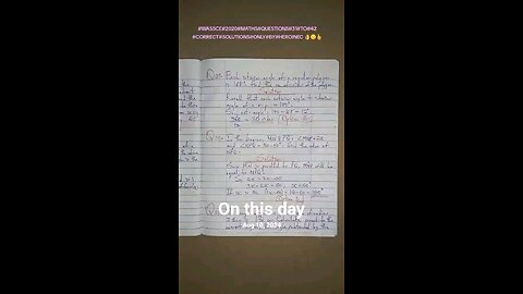 Exam question solutions that I posted #onthisday last year ☺️😇