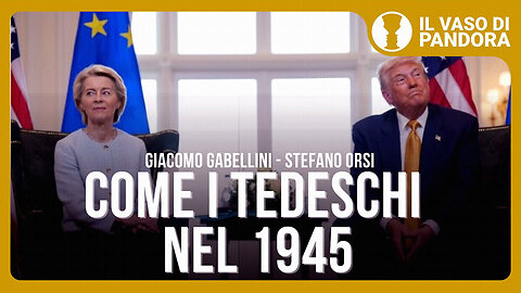 “L'ULTIMO CRIMINE DI UNA ELITE EUROPEA COLLABORAZIONISTA!! 🛑TRUMP TRATTA LA VON DER LEYEN A PESCI IN FACCIA, COSÌ COME MERITA E COME ACCADDE AI NAZISTI NEL 1945!!!!” =con Giacomo GABELLINI e Stefano ORSI= #Almeno qualcuno lo fa...