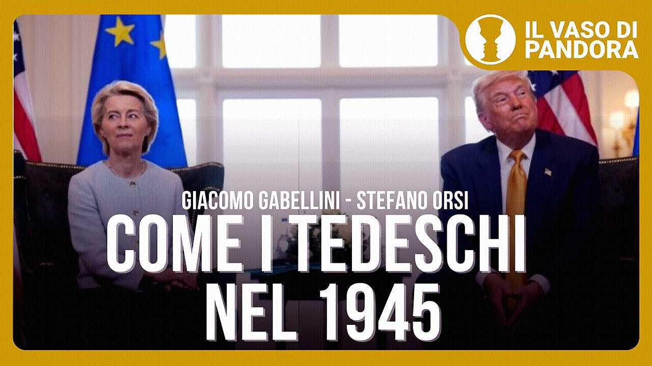 “L'ULTIMO CRIMINE DI UNA ELITE EUROPEA COLLABORAZIONISTA!! 🛑TRUMP TRATTA LA VON DER LEYEN A PESCI IN FACCIA, COSÌ COME MERITA E COME ACCADDE AI NAZISTI NEL 1945!!!!” =con Giacomo GABELLINI e Stefano ORSI= #Almeno qualcuno lo fa...