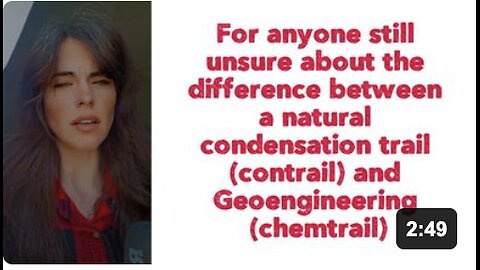 For anyone still unsure about the difference between a natural condensation trail (contrail) and Geoengineering (chemtrail)