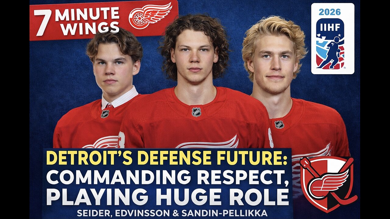 Detroit’s Blue Line Core Is Here | plus IIHF updates | 7 Minute Wings