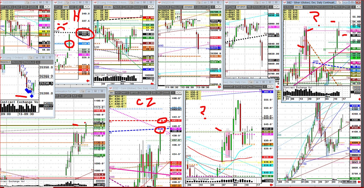 Nov13 Pre USDA Soybeans complex, Corn govt opens?